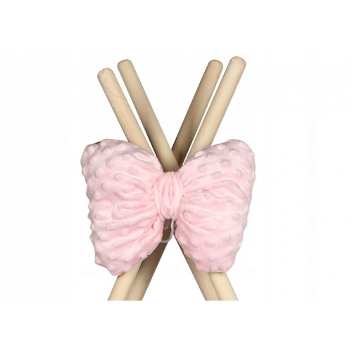 Baby Nellys Stan pro děti týpí s velkou výbavou, čtyři polštářky + podložka, šedá, červená