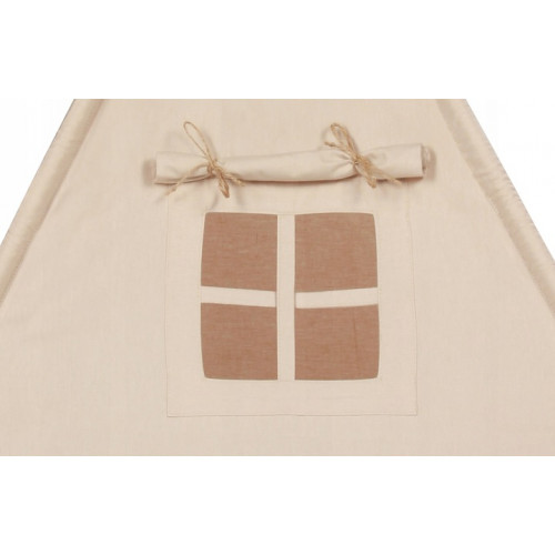 Stan pre deti típí Baby Nellys, výbava - šedý s bielymi brmbolcami