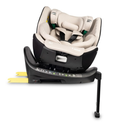 Autosedačka Lumi i-Size 40-150 cm, Isofix, 360 °, rastová, od 0m + do 12 rokov - béžová