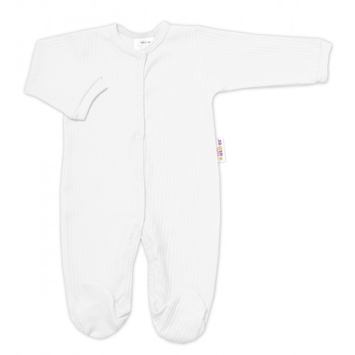 Baby Nellys 5-dielna rebrovaná súpravička do pôrodnice BOY, biela, veľ. 68