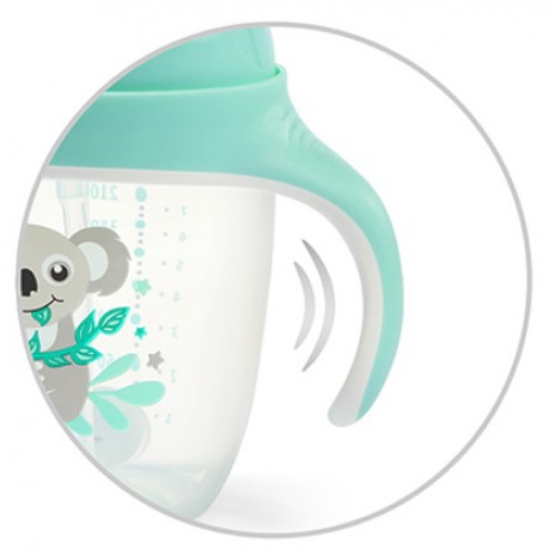 Nekvapkajúci hrnček so zaťaženou slamkou BabyOno, 240 ml, mätový