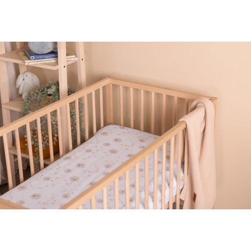 Prestieradlo do postieľky 60x120, bavlna, Púpava béžová