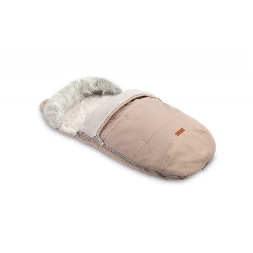 Zimný fusák s kožušinou 100x50cm, púdrovo ružový