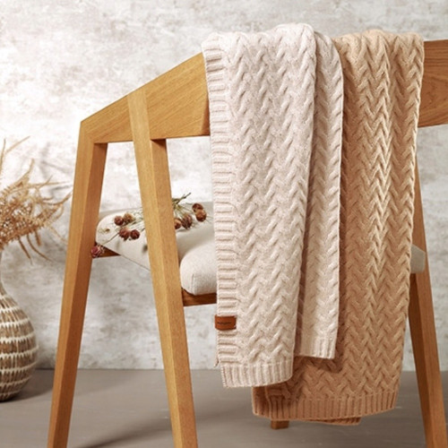 Detská deka z merino vlny 75 x 100 cm, sv. béžová