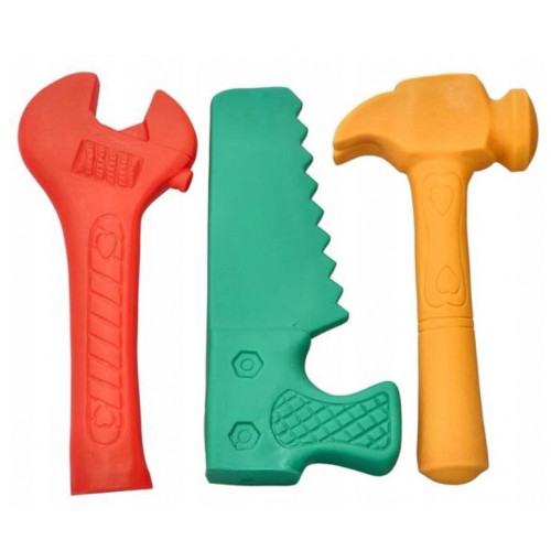 Gumové mäkké náradie Hencz Toys, pastelové - 3 ks
