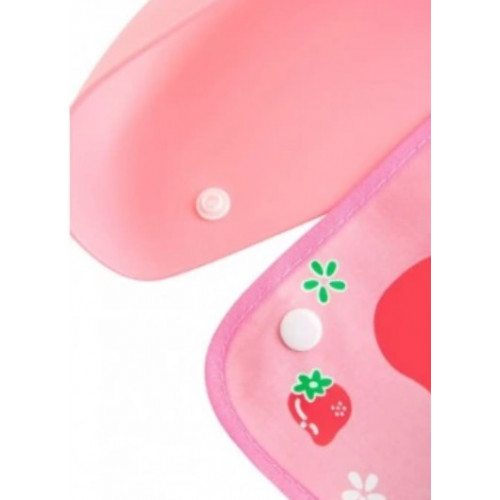 Silikónový podbradník s vreckom Veľryba, modrá