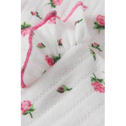 Zavinovacie body + polodupačky, 2D sada, Amélia, biela/ružová