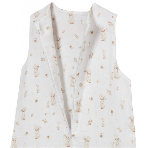 Mušelínový spací vak s nohavičkami GOOSE Baby Nellys Soft, 70cm, biela