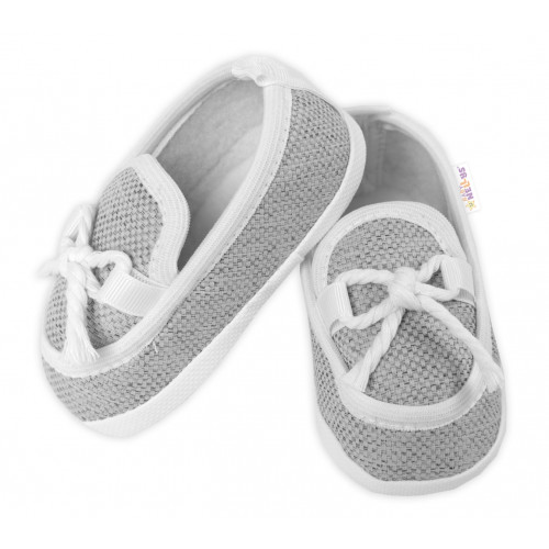 Dojčenské capáčky/topánočky mokasíny, Baby Nellys, sivé
