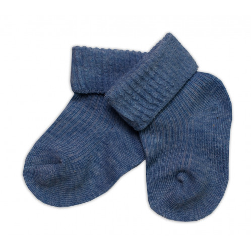 Dojčenské ponožky, jeans, veľ. 6-9 m