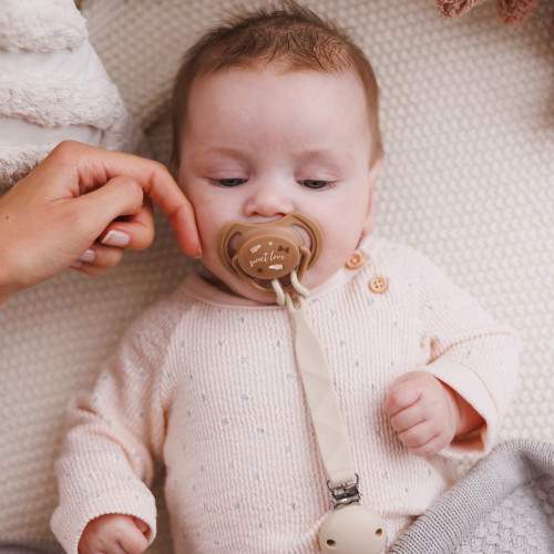 Cumlík silikónový, symertický tvar, 0-6m, 2 ks - Nature