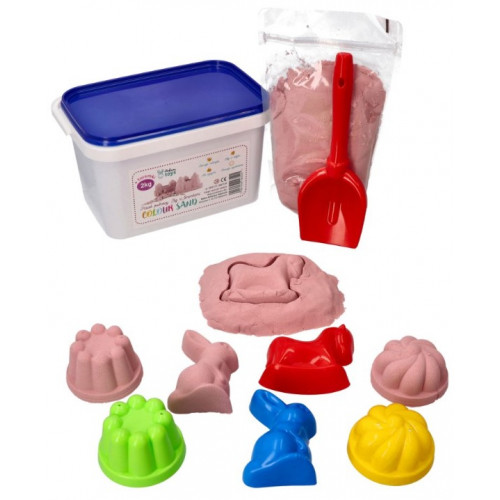 Kinetický piesok - púdrový - 2kg + mix formičiek zadarmo