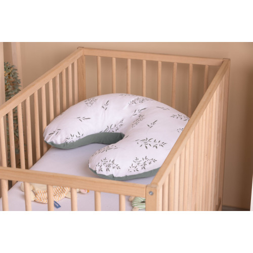 Dojčiace vankúš, podkova, mušelín, bavlna, Lúka, zelená