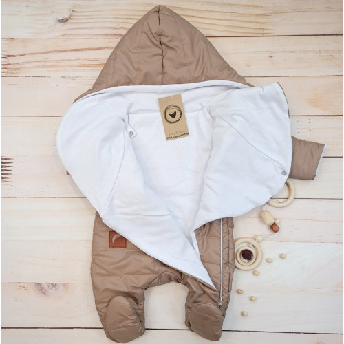 Zimná prešívaná kombinéza s bavlnenou podšívkou, Z&Z - hnedá, veľ. 62