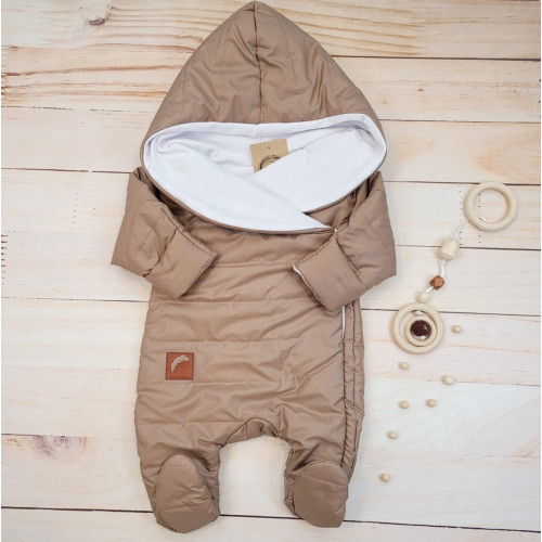 Zimná prešívaná kombinéza s bavlnenou podšívkou, Z&Z - hnedá, veľ. 62