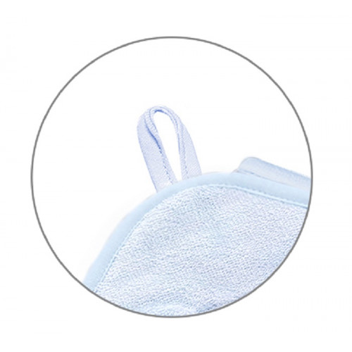 Luxusná bambusová osuška s kapucňou Myška, 100x100cm - modrá