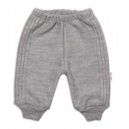 5-dielna pletená sada Baby Nellys, Boy, body, nohavice, sveter, čiapka, motýlik - šedá,62