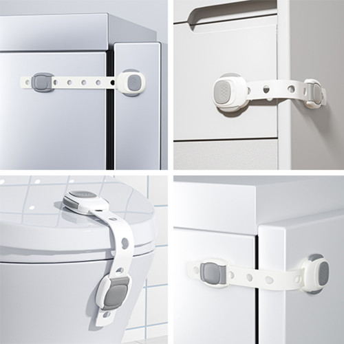 Bezpečnostná univerzálna blokáda - 2ks, bielo-šedé