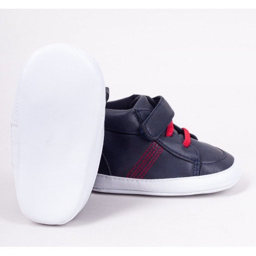 YO! Dojčenské topánky/capáčky prešívané Boy, na suchý zips - granátové