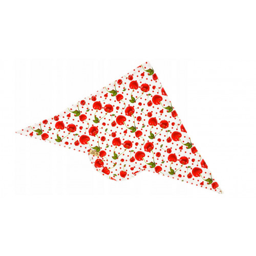 Detská bavlnená šatka so šiltom na zaväzovanie, Premium Baby Nellys, čerešničky