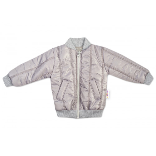 Baby Nellys Detská prešívaná prechodová bunda, sivá, veľ. 92