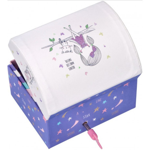 Hracia skrinka s tancujúcou baletkou Adam Toys, fialová