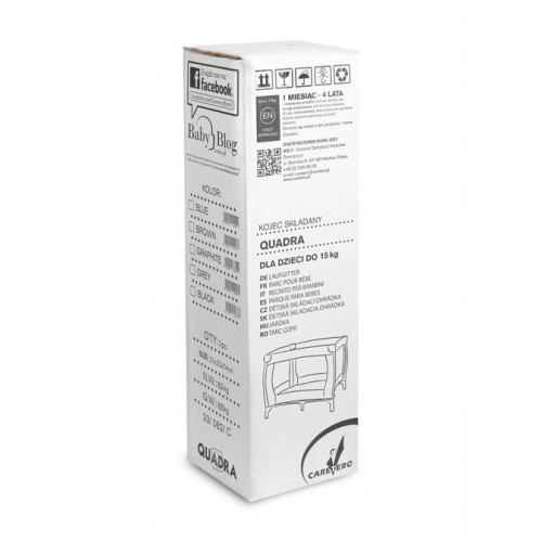 Detská skladacia ohrádka Quadra - grafit