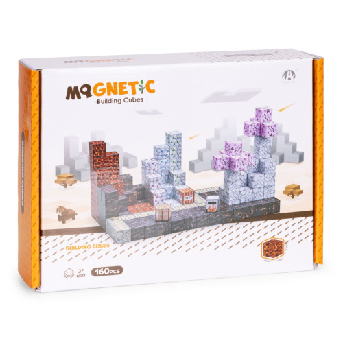 Magnetické konštrukčné kocky pre deti 160 dielov