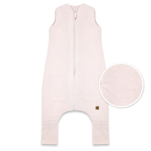 Spací vak so zahrnovacími nohavičkami, Soft Hand Made, prúžok, ružový, veľ. S