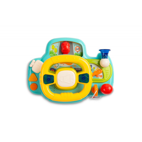 Interaktívna hračka so zvukom, volant - tyrkysový