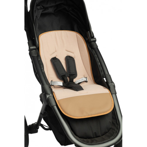 Vložka do kočíka, mušelín, Zábava v lese, béžová