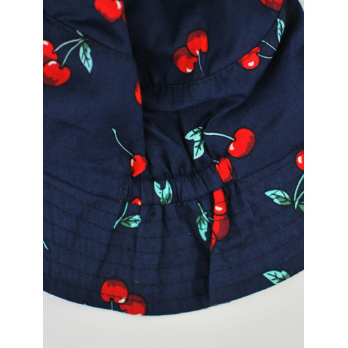 Letný, jarný klobúčik Baby Nellys, Čerešne - granát, veľ. 86/92, obvod: 46/50 cm