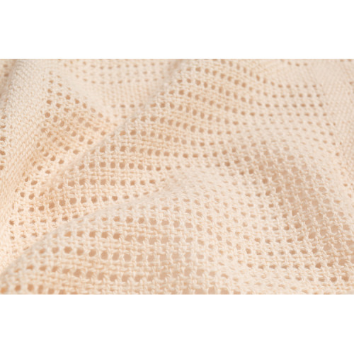 Jemná ažurková bavlnená dečka 110x70 - sv. rúžová