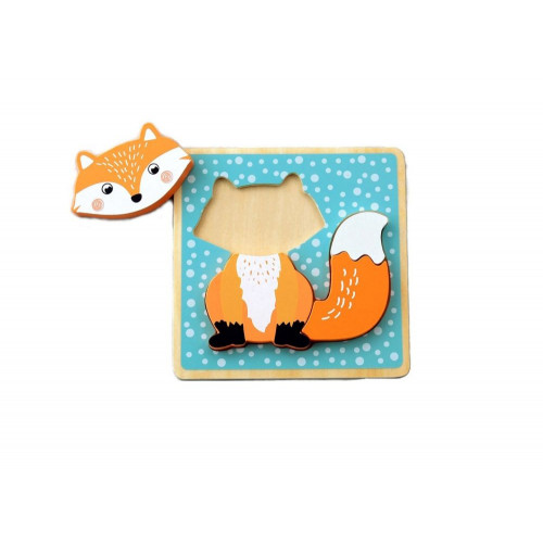 Adam Toys Edukačná vkladačka Liška