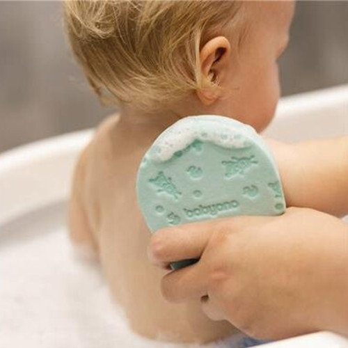 Detská hubka na umývanie - zelená