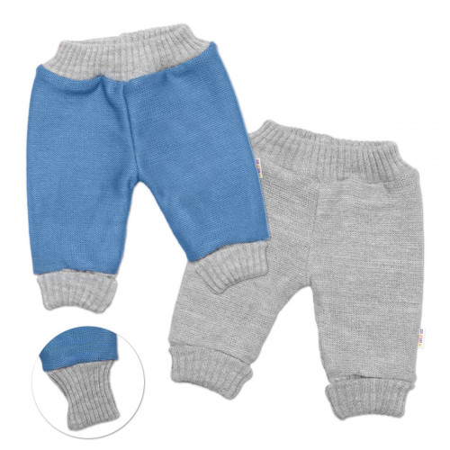 Rastúce obojstranné nohavice Hand Made, modrá-sivá, veľ. 80/86