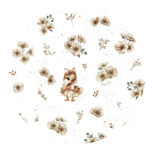 Prestieradlo do kočíka, koša, bavlna, Kačički - biela béžová