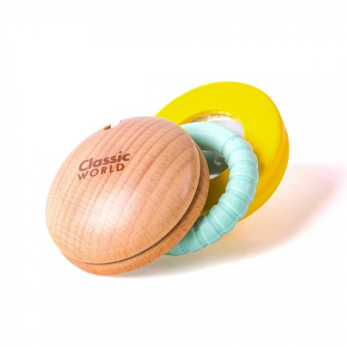 Hrkálka makrónky drevo / plast v krabičke 12x16x8cm 6m +