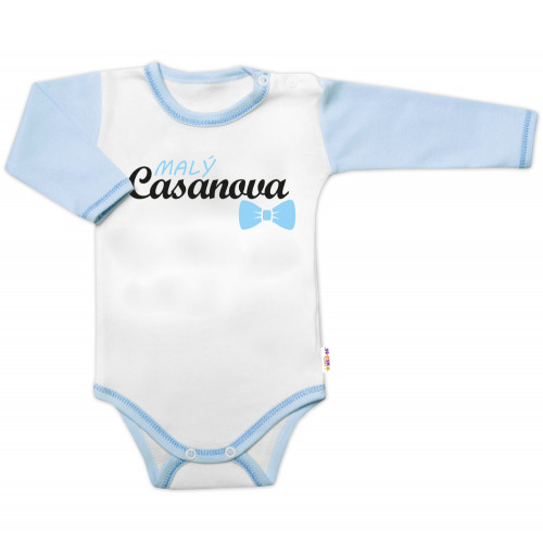 Body dl.rukáv s vtip. textom Baby Nellys, Malý Casanova, chalan, veľ. 62