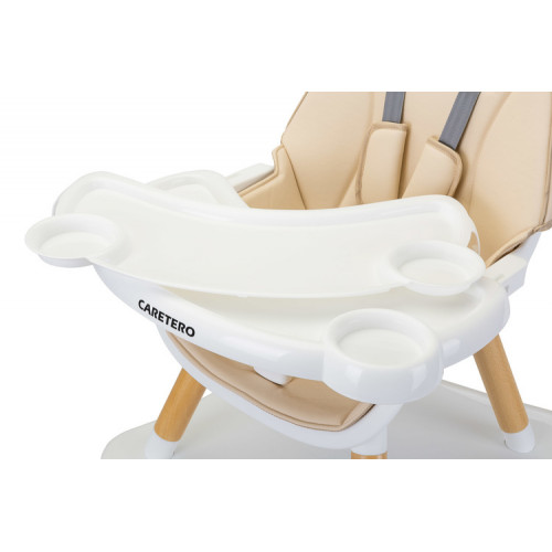 Multifunkčná jedálenská stolička, stolček 2v1. Tuva, béžová