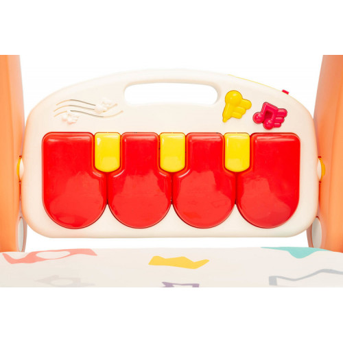 Chodítko pre deti, hracia deka, 2v1 - ružové