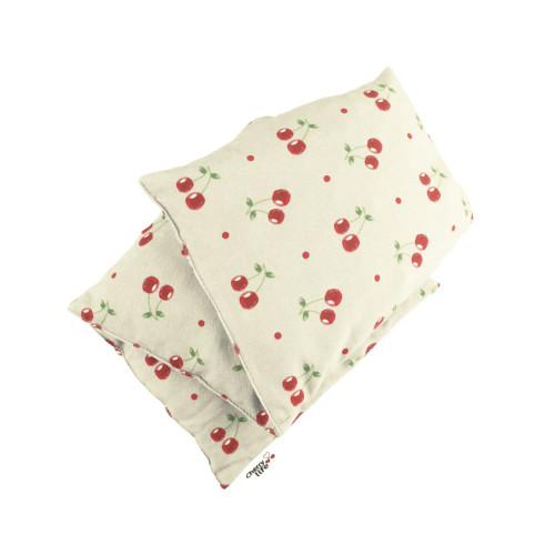 Trojkomorový nahrievací pás s čerešňovými kôstkami, termofor - Cherry life, ecru