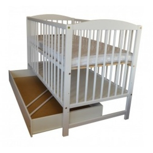 Postieľka se zásuvkou, 120x60 - biela