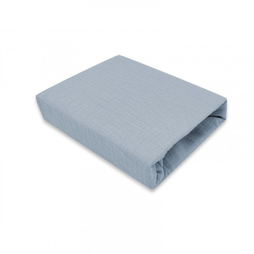 Mušelínové prestieradlo postieľky 60 x 120 NATURE double - jeans
