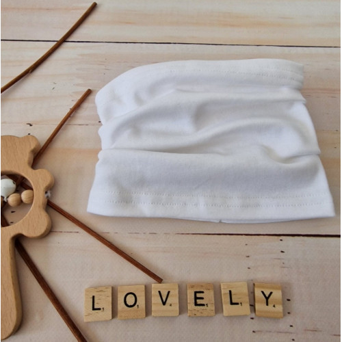 Bavlnený nákrčník - biely