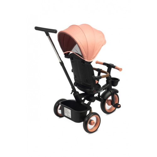 Multifunkčná detská trojkolka SABER - růžová, čierna