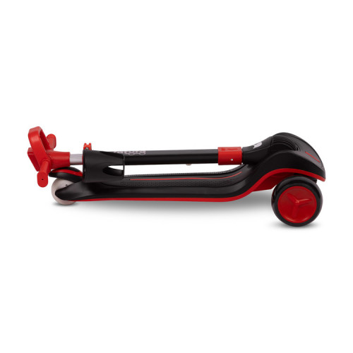 Detská trojkolesová kolobežka s LED kolieskami Satura, čierná