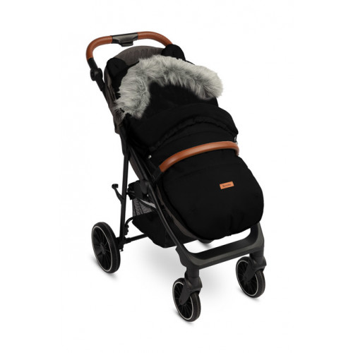 Zimný fusák s kožušinou 100x50cm, čierny