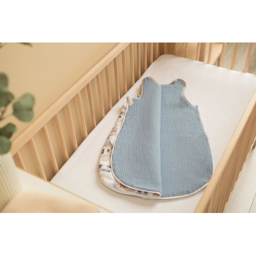 Spací vak mušelín, bavlna, Dráčik, 70x45cm, S - jeans