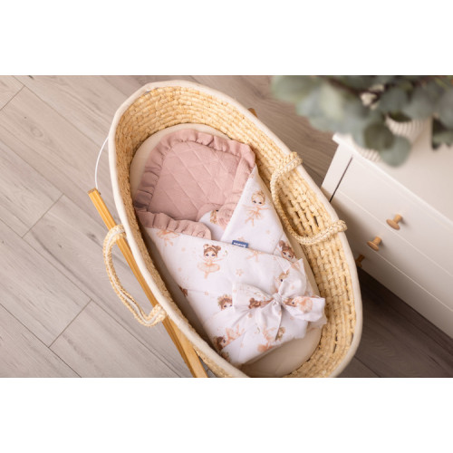 Zavinovačka pre bábätko, mušelín, bavlna, Baletka, pudrovo ružová